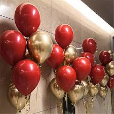 50 red gold balloons5